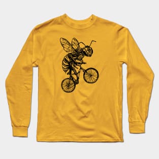 SEEMBO Bee Cycling Bicycle Cyclist Bicycling Biking Fun Bike Long Sleeve T-Shirt